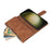 For Samsung Galaxy S25+ / S24+ Case Zipper Wallet Multiple Card Slots Leather Phone Cover - Brown - 6