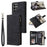 For Samsung Galaxy S25 Ultra Case Zipper Wallet Multiple Card Slots Leather Phone Cover - Black - 1