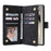 For Samsung Galaxy S25 Ultra Case Zipper Wallet Multiple Card Slots Leather Phone Cover - Black - 2