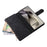 For Samsung Galaxy S25 Ultra Case Zipper Wallet Multiple Card Slots Leather Phone Cover - Black - 6