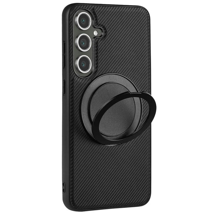 VILI TCY Series for Samsung Galaxy S24 Magnetic Phone Case Ring Kickstand PC+TPU Back Cover - 1