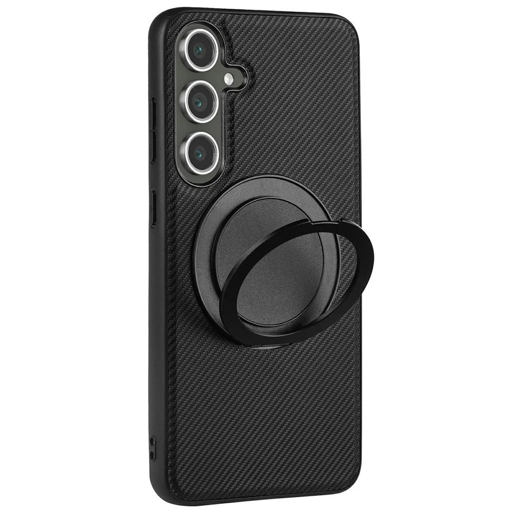 VILI TCY Series for Samsung Galaxy S24+ Magnetic Phone Case Ring Kickstand PC+TPU Back Cover - 1