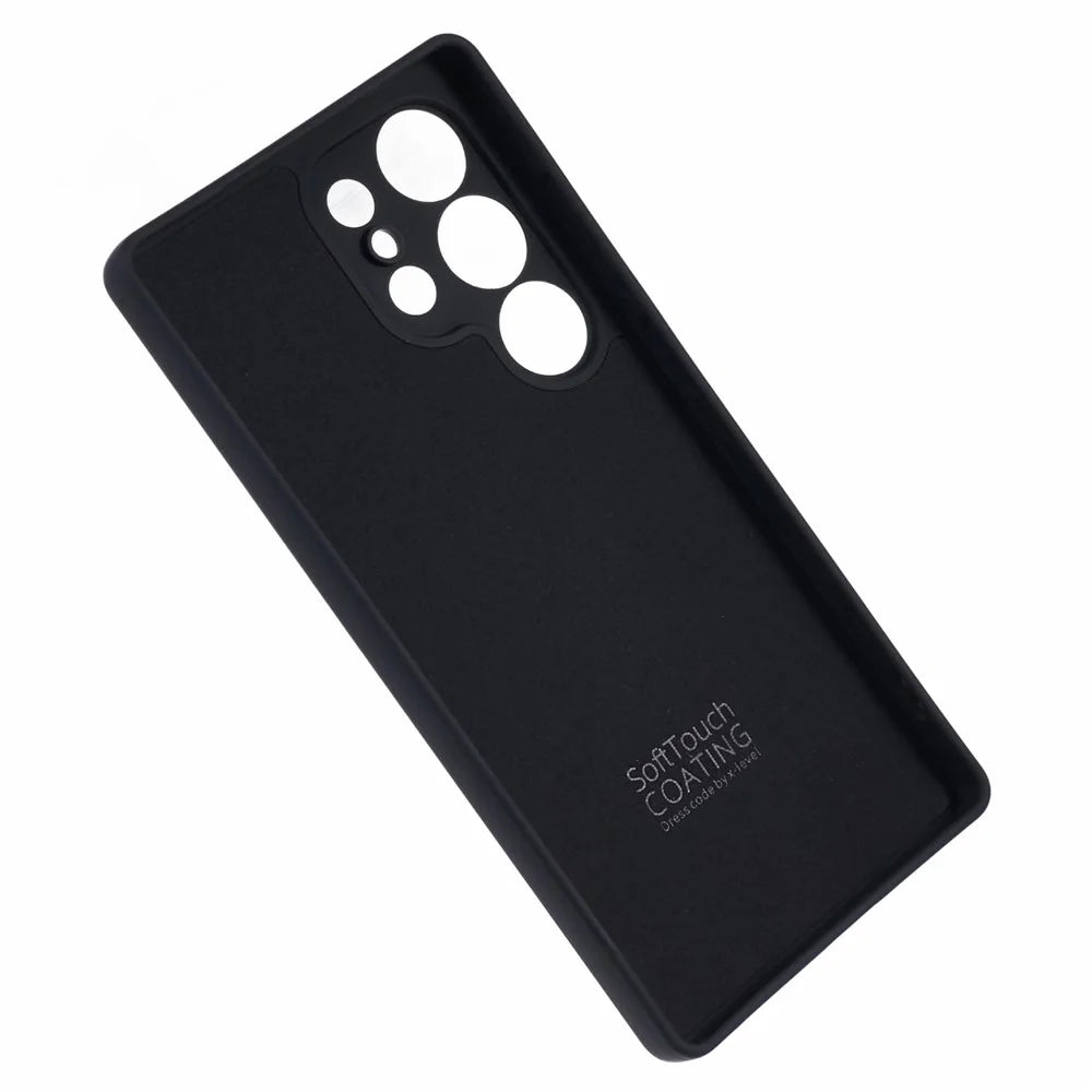 X-LEVEL For Samsung	Galaxy S25 Ultra Case Soft TPU Anti-Scratch Fiber Lining Phone Cover - Black - 4