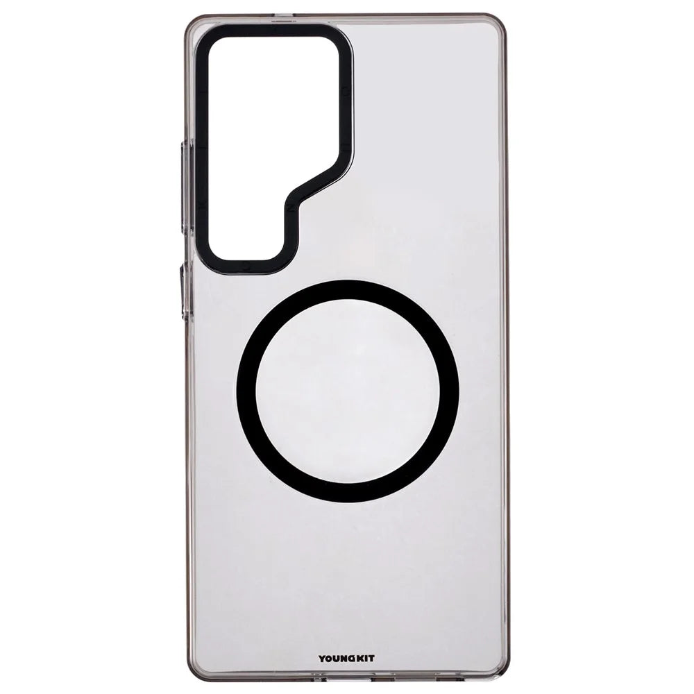 YOUNGKIT For Samsung Galaxy S25 Ultra Magnetic Case Clear PC Phone Cover - Transparent Black - 2