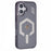 KIGC For iPhone 16 Case Compatible with MagSafe Leather+PC+TPU Phone Cover - Grey - 1