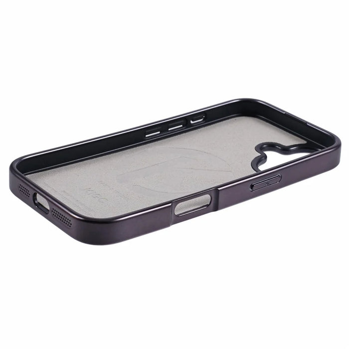 KIGC For iPhone 16 Case Compatible with MagSafe Leather+PC+TPU Phone Cover - Grey - 5