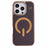KIGC For iPhone 16 Pro Case Compatible with MagSafe Leather+PC+TPU Back Cover - Titanium Gold - 3