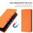 For iPhone 15 Pro Wallet Case RFID Blocking Litchi Texture Leather Mobile Cover - Orange - 6