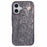 KIGC For iPhone 16 Case Compatible with MagSafe Snake Texture Leather+PC+TPU Back Cover - Grey - 3