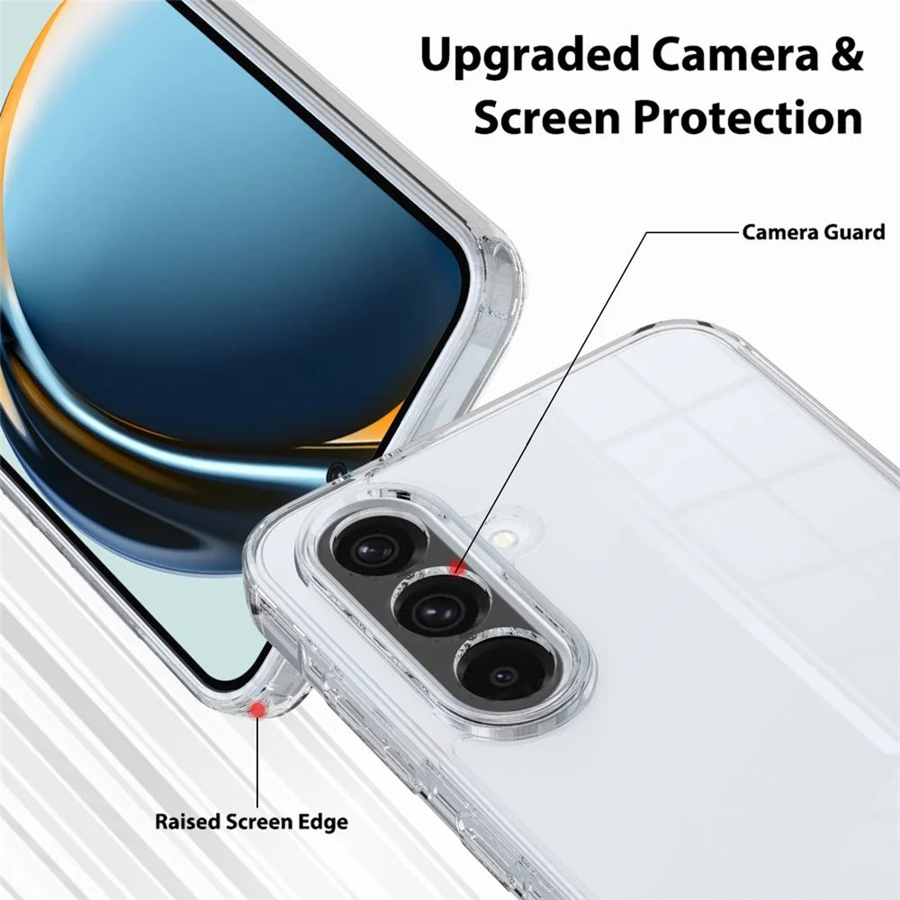 For Samsung Galaxy A36 5G Clear Phone Case TPU+Acrylic Shockproof Phone Back Cover - Transparent - 6