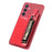 For Samsung Galaxy S25 Case PU Leather+TPU Phone Cover with Zipper Pocket Wallet - Red - 3