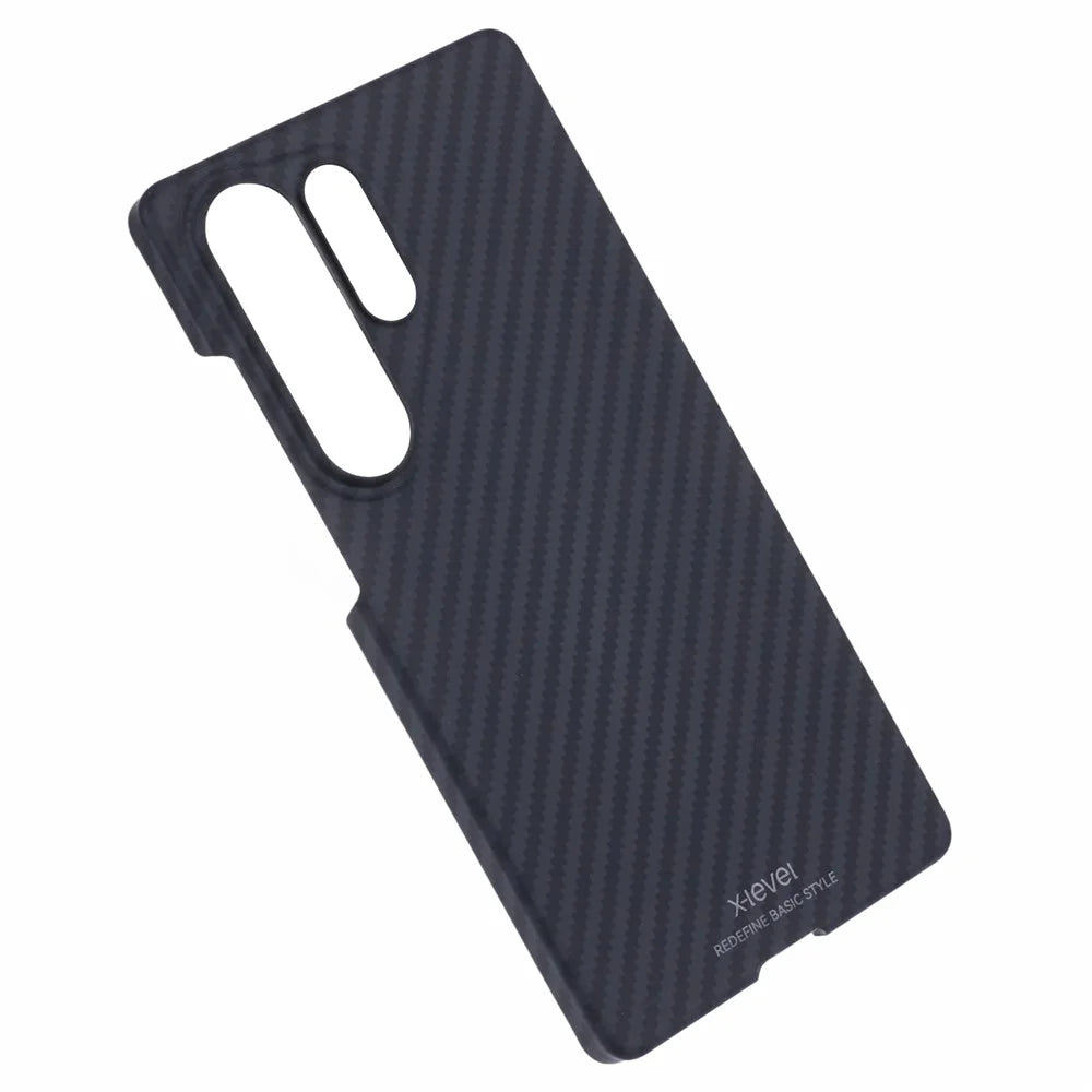 X-LEVEL For Samsung Galaxy S25 Ultra Case Camera Protection Hard PC Phone Cover Carbon Fiber Texture - 4