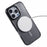 KIGC For iPhone 16 Pro Case Compatible with MagSafe Epoxy Design Kickstand TPU+PC Phone Back Cover - Black - 4