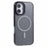 KIGC For iPhone 16 Case Compatible with MagSafe Epoxy Design Kickstand TPU+PC Phone Back Cover - Black - 1
