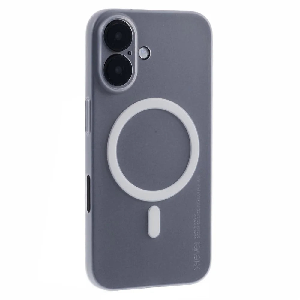 X-LEVEL For iPhone 16 Case Compatible with MagSafe Hard PP Matte Phone Cover 0.18mm Ultra Thin - Transparent - 1
