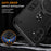 For Samsung Galaxy A36 5G Case Rotatable Kickstand PC+TPU Drop Protection Phone Cover - Black - 6