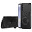 For Samsung Galaxy S25+ Case Rotatable Kickstand PC+TPU Drop Protection Phone Cover - Black - 1