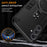 For Samsung Galaxy S25+ Case Rotatable Kickstand PC+TPU Drop Protection Phone Cover - Black - 6