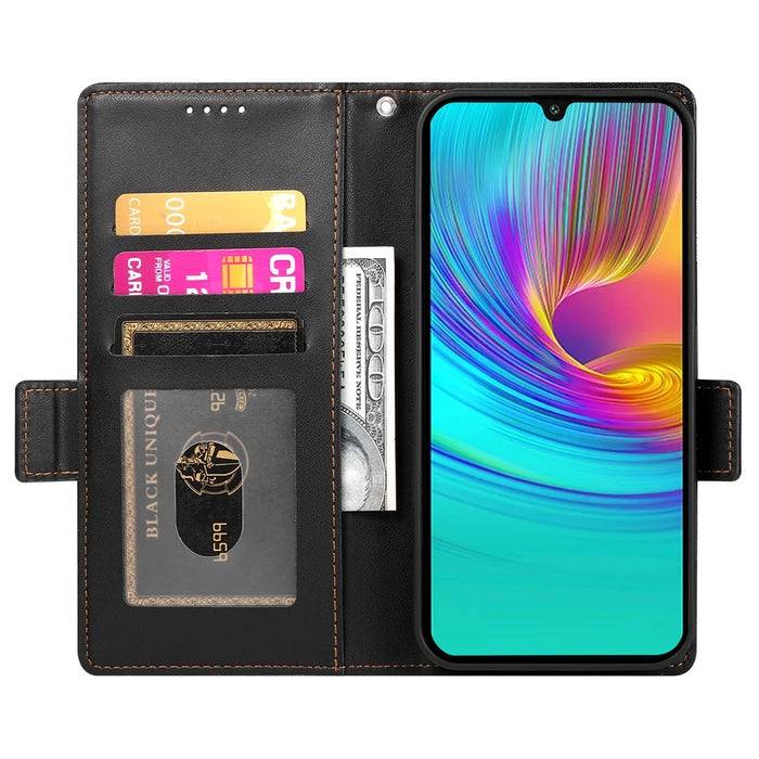 DF-010 For Samsung Galaxy A26 5G Stand Case PU Leather Wallet Phone Cover - Black - 2