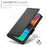 DF-010 For Samsung Galaxy A26 5G Stand Case PU Leather Wallet Phone Cover - Black - 7