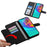 For Samsung Galaxy A26 5G Case Flower Pattern PU Leather Wallet Phone Cover with Strap - Black - 2