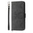 For Samsung Galaxy A26 5G Case Flower Pattern PU Leather Wallet Phone Cover with Strap - Black - 7