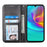 For Samsung Galaxy A36 5G Case Calf Texture PU Leather Phone Cover with Wallet - Black - 2