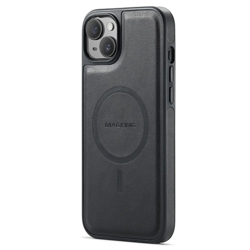 MAGKING K1 Series For iPhone 13 Magnetic Case PC+TPU+PU Leather Phone Cover - Black - 2