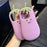 For iPhone 15 Pro Max Case Cartoon Smile Eggplant Soft Silicone Phone Cover - 6