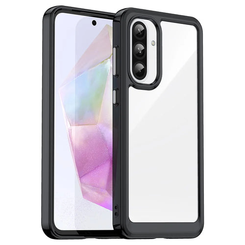 For Samsung Galaxy A36 5G Case TPU+Acrylic Protective Clear Phone Cover - Black - 1
