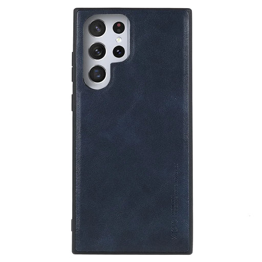 X-LEVEL Bojue-3 Series For Samsung Galaxy S25 Ultra Case Leather Coated PC+TPU Phone Back Cover - Blue - 1