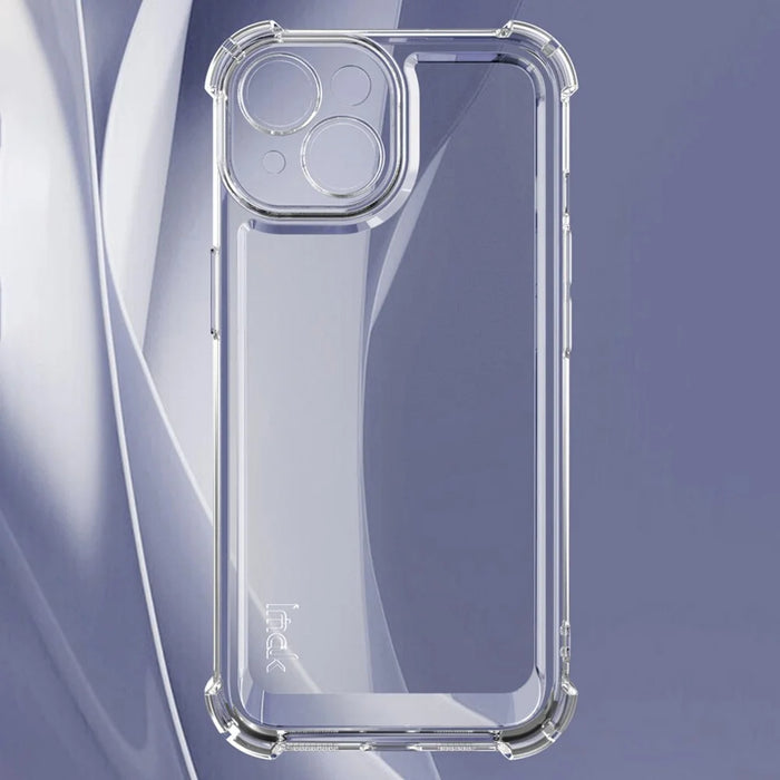 IMAK UX-4 Series For iPhone 15 Case Straight Frame Four Corner Shockproof Clear TPU Cover - 3