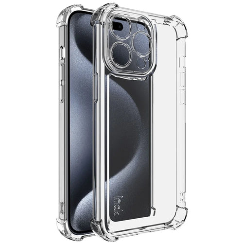 IMAK UX-4 Series For iPhone 15 Pro Max Case Straight Frame Four Corner Shockproof Clear TPU Cover - 1