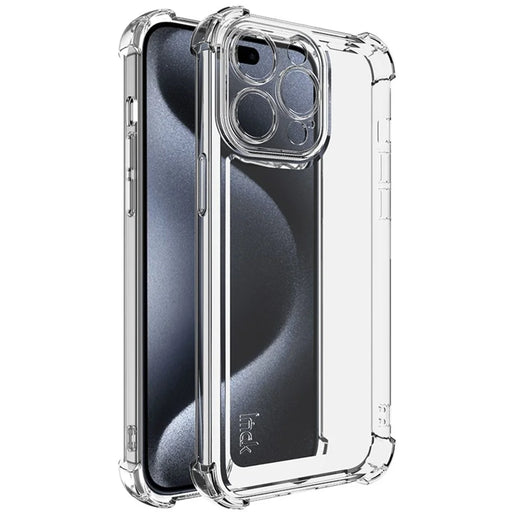 IMAK UX-4 Series For iPhone 15 Pro Max Case Straight Frame Four Corner Shockproof Clear TPU Cover - 1