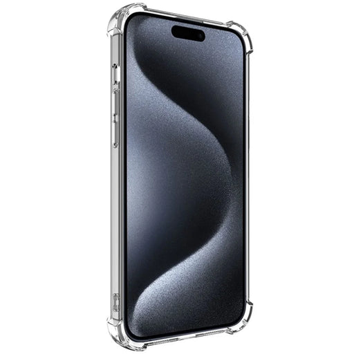 IMAK UX-4 Series For iPhone 15 Pro Max Case Straight Frame Four Corner Shockproof Clear TPU Cover - 2