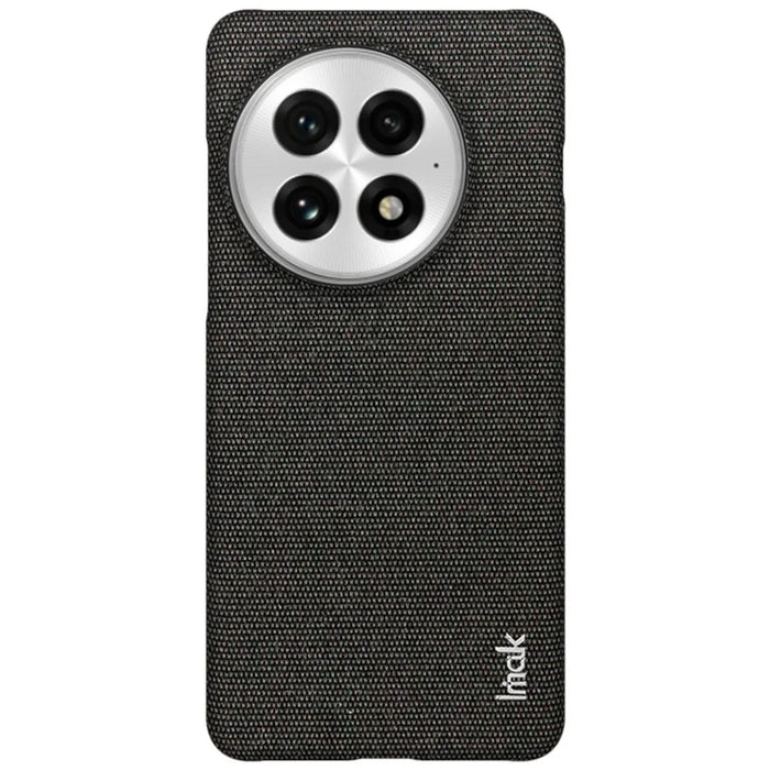 IMAK Ruiyi Series for OnePlus 13 Case Fabric Texture Leather+PC Phone Back Cover - Black - 4
