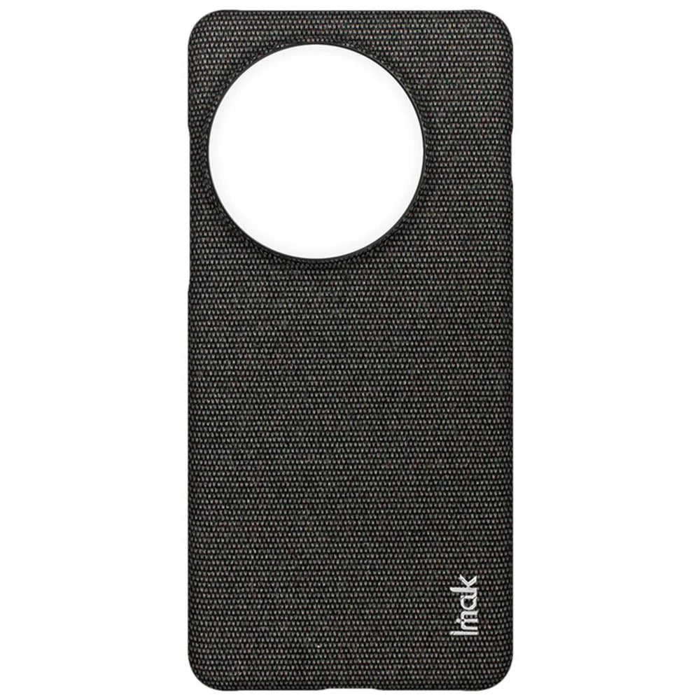 IMAK Ruiyi Series for OnePlus 13 Case Fabric Texture Leather+PC Phone Back Cover - Black - 5