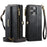 CASEME For iPhone 16 Pro  Case C39 RFID Blocking Zipper Wallet Stand Leather Cover with Strap - Black - 2