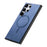 For Samsung Galaxy S25 Ultra Leather Back Magnetic Case Skin-touch Phone Cover - Blue - 4