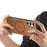 For Samsung Galaxy S25+ Leather Back Magnetic Case Skin-touch Phone Cover - Brown - 3