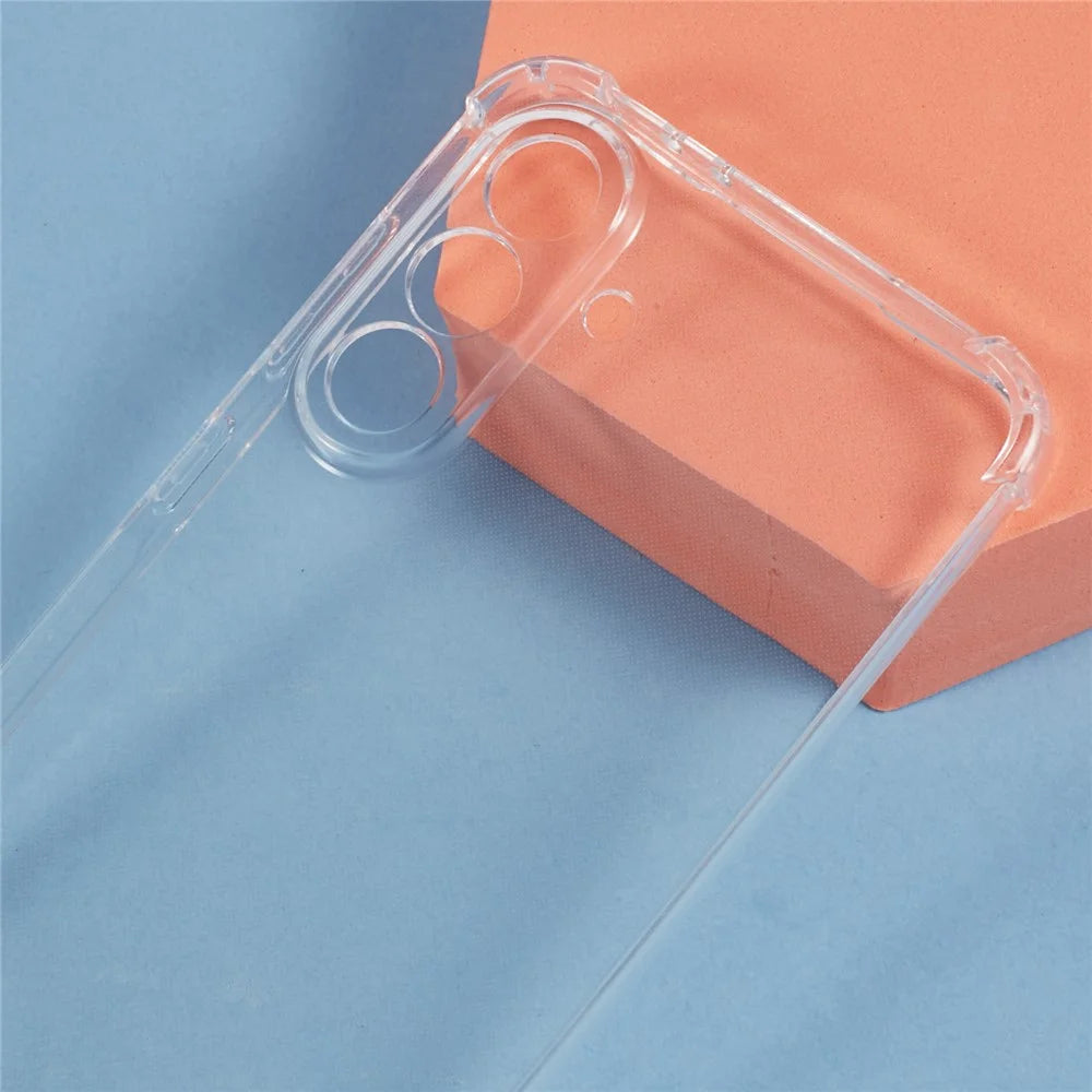 For Samsung Galaxy A56 5G Case Reinforced Corner TPU Clear Phone Cover with Lanyard - 4