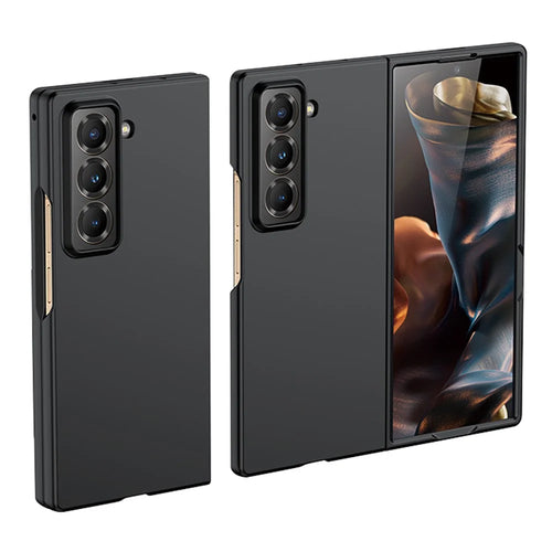 For Samsung Galaxy Z Fold Special Case Skin-Touch Texture Hard PC Folding Phone Cover - Black - 1
