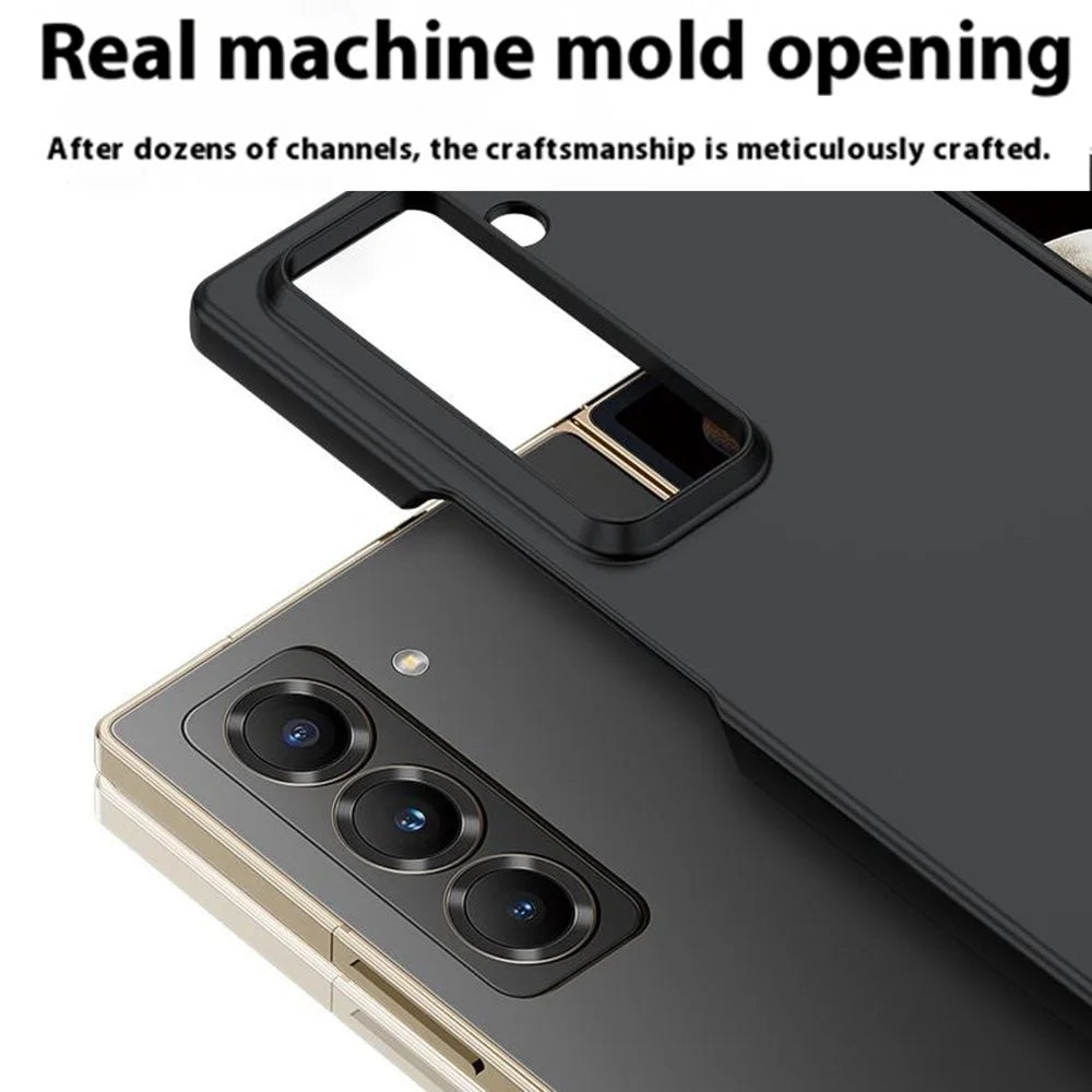 For Samsung Galaxy Z Fold Special Case Skin-Touch Texture Hard PC Folding Phone Cover - Black - 3