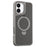For iPhone 16 Plus Phone Case with Magnetic Kickstand TPU+PC Carbon Fiber Back Cover - Grey - 1