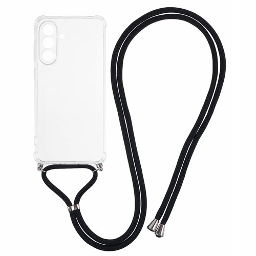 For Samsung Galaxy A36 5G Case Reinforced Corner TPU Clear Phone Cover with Lanyard - 1