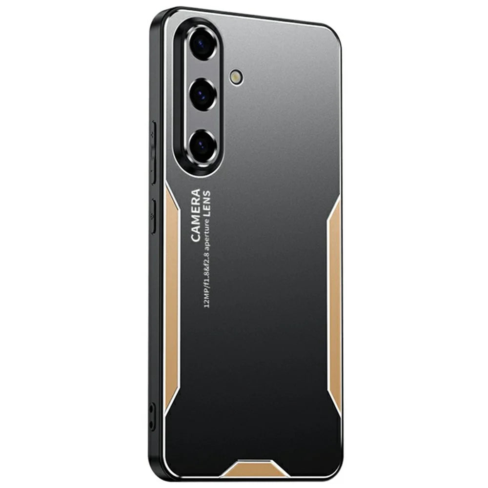 For Samsung Galaxy A16 4G / 5G Phone Case Aluminium Alloy TPU PC Back Cover - Gold - 1