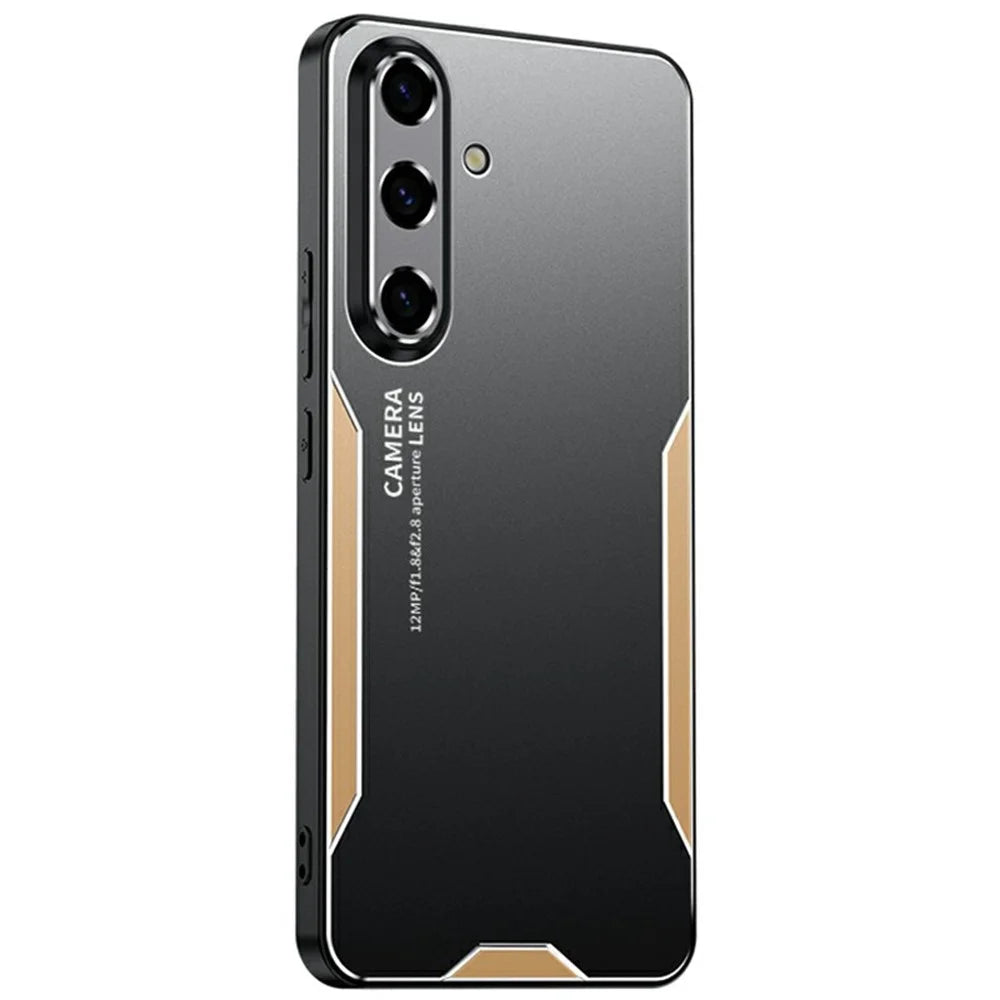 For Samsung Galaxy A36 5G Phone Case Aluminium Alloy TPU PC Back Cover - Gold - 1