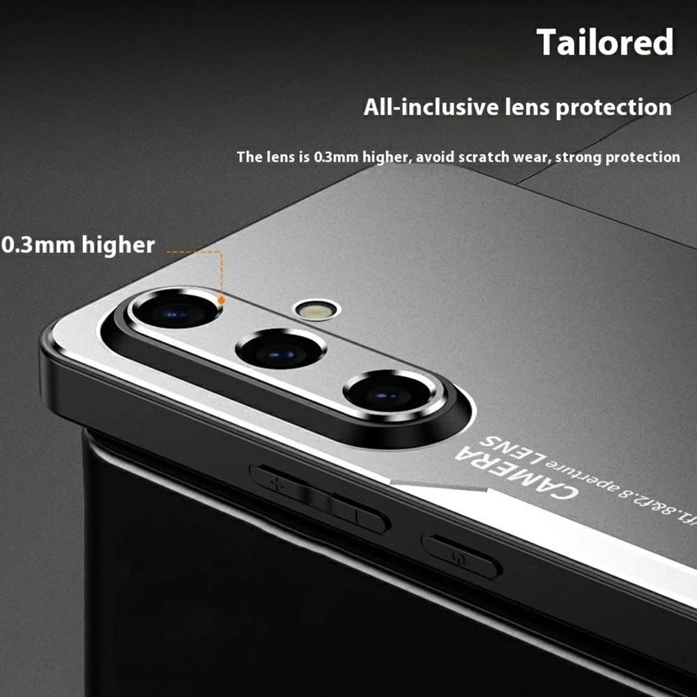For Samsung Galaxy A36 5G Phone Case Aluminium Alloy TPU PC Back Cover - Gold - 5