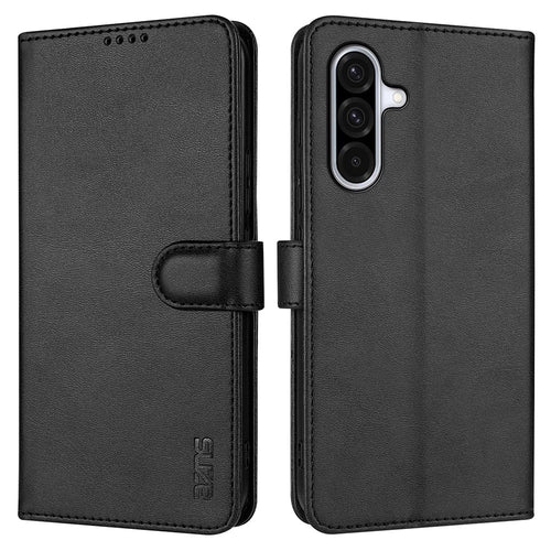 AZNS For Samsung Galaxy A36 5G Case PU Leather Wallet Phone Cover - Black - 1