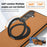 For Samsung Galaxy S25+ Case with Ring Kickstand Magnetic Case PU Leather Back Cover - Brown - 3